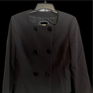 Michael Kors Double breasted square neck blazer Size 10 black
